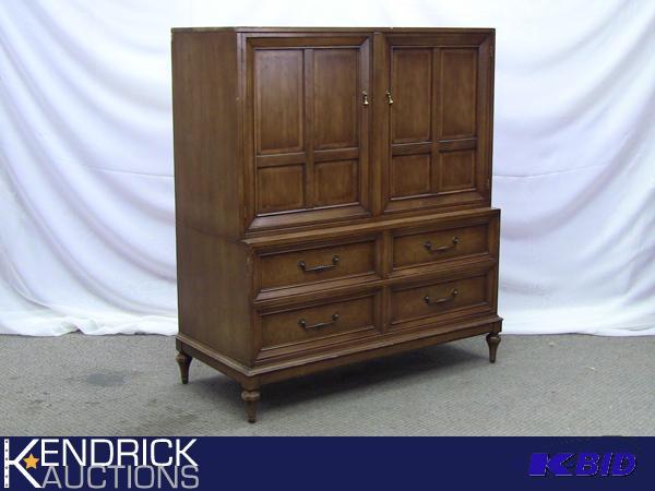 lot 13 image: Vintage Solid Wood Armoire