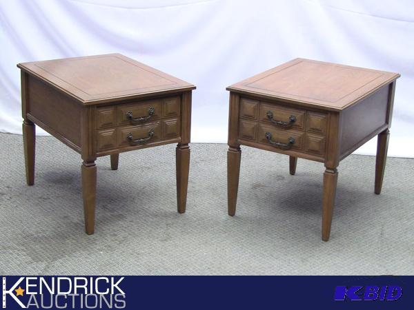 lot 19 image: Vintage Wood End Tables