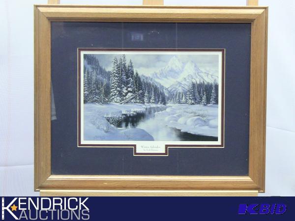 lot 41 image: Framed Derk Hansen Winter Splendor Lithograph