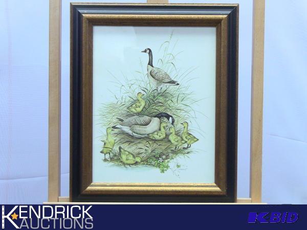 lot 43 image: Framed Canadien Goose Lithograph
