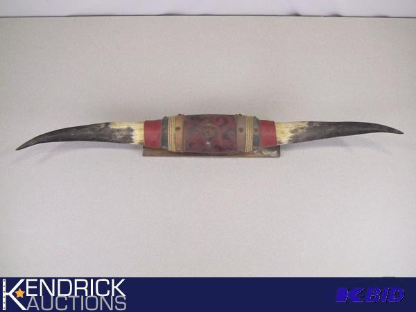 lot 47 image: Authentic Mounted Long Horns