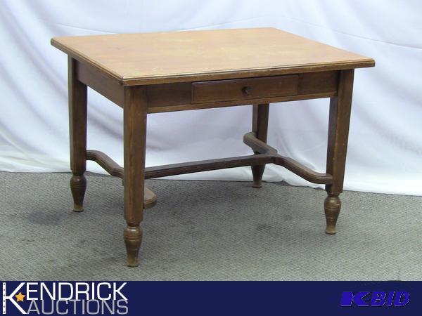 lot 5 image: Vintage Solid Wood Library TableDesk