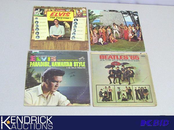 lot 77 image: 3 Vintage Elvis Albums and 1 Vintage Beatles Album