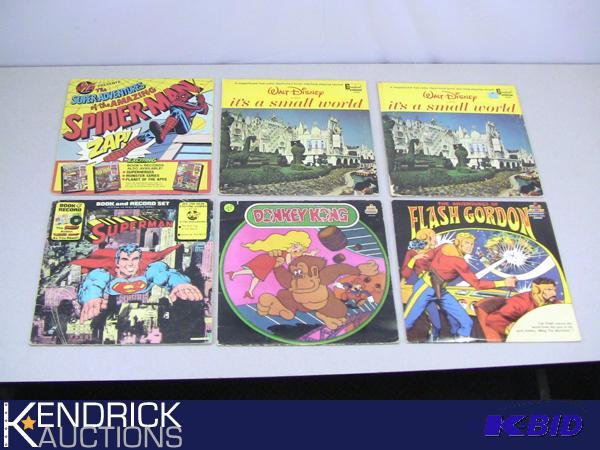 lot 78 image: Lot of 6 Vintage Kids Comic Book and Disney Albums