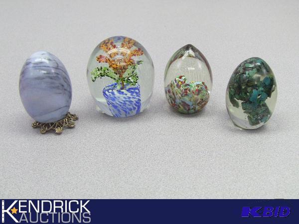 Vintage Art Glass Paperweight Lot