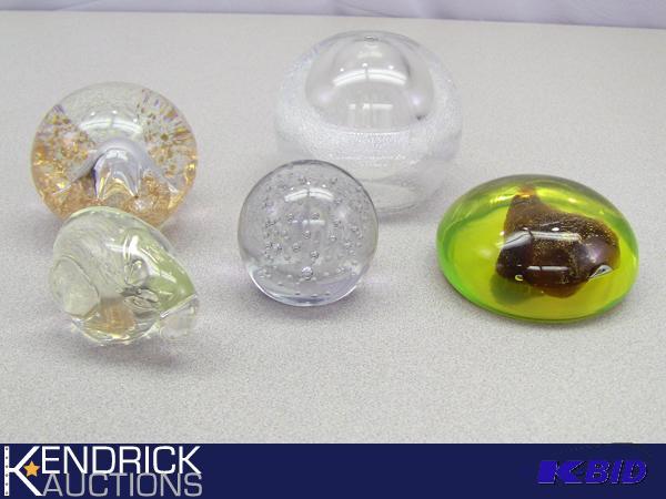 Vintage Art Glass Paperweight Lot