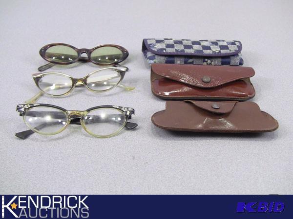 Lot of 3 Ladies Cateye Eye Glasses