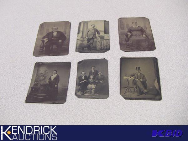 Lot Of 6 Antique Tin Type Photographs