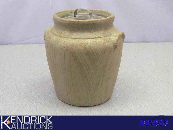 Vintage Ransburg Stoneware Jar With Lid