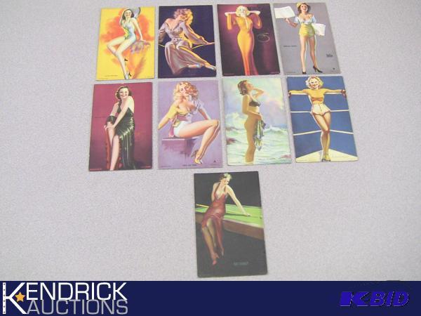 Lot Of 9 Vintage Mutoscope Pinup Girl Cards