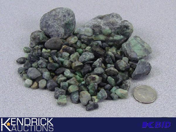 Large Lot Of Uncut Mined Emeralds