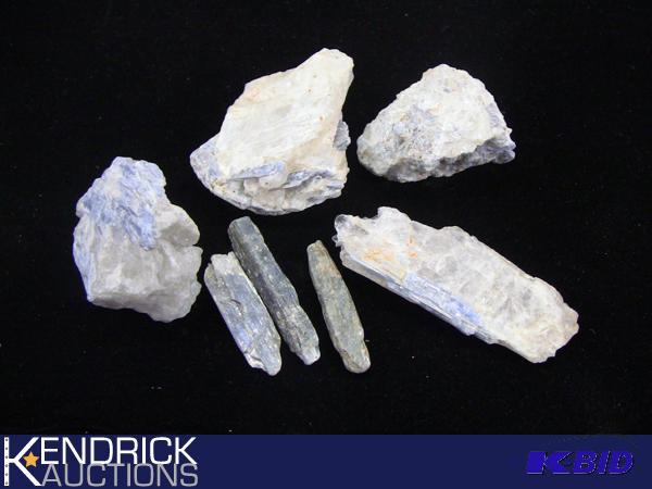 Unidentified Lot Of Blue Jagged Gemstones