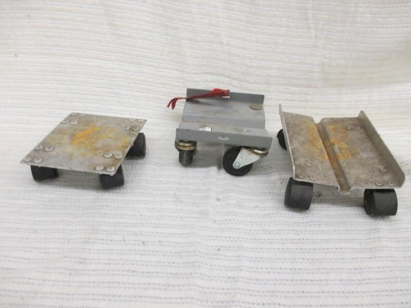 3 snowmobile dollies...