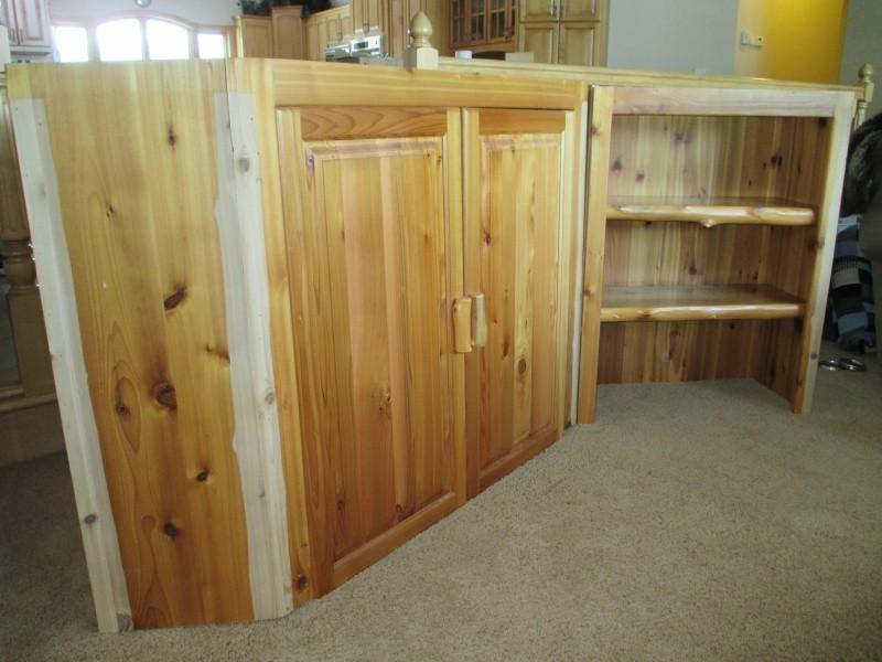 Cedar cabinet, 2 seperate pieces, c...