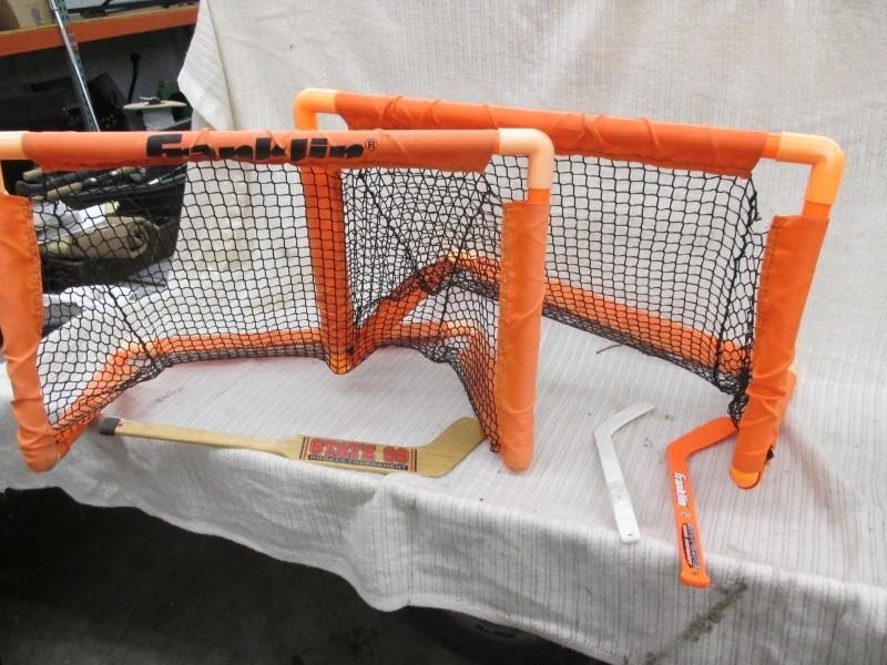 Knee hockey nets and sticks...
