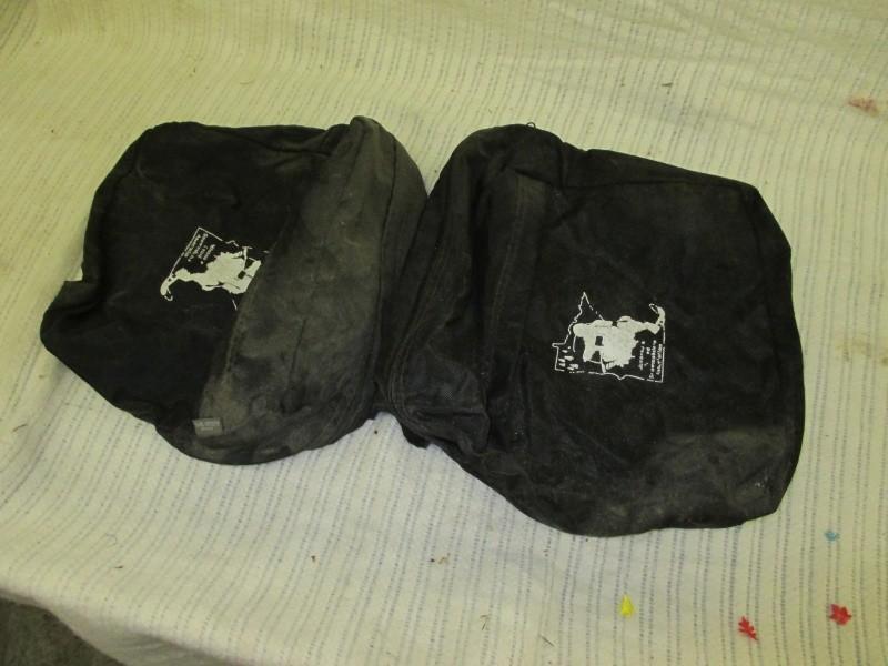 Snowmobiling saddle bags...