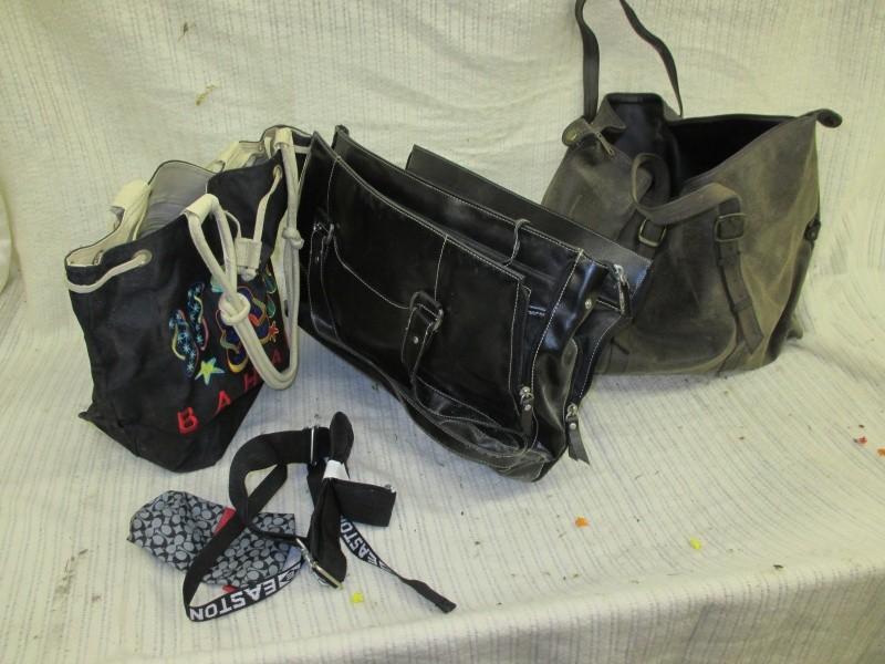 Leather hand bags...