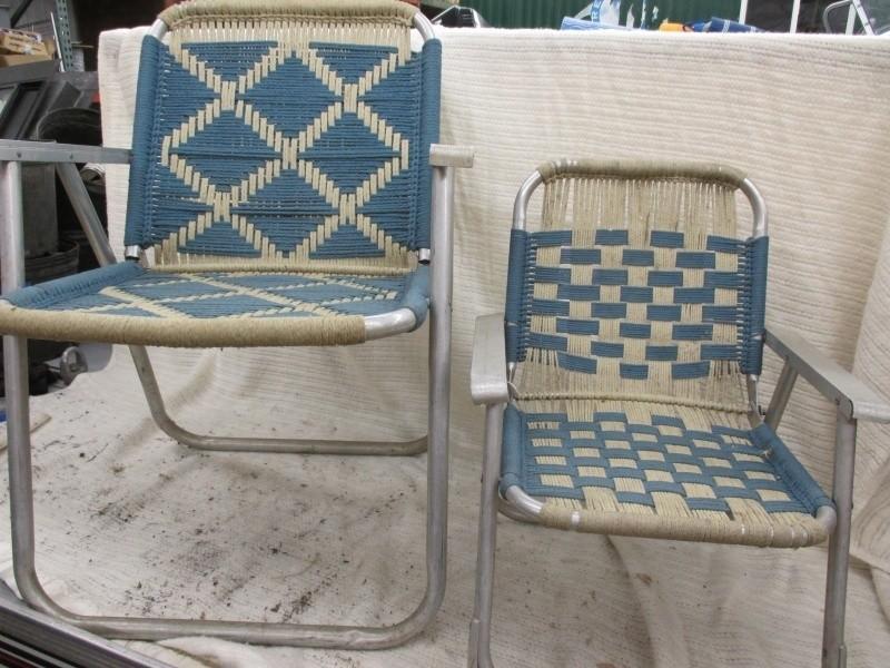 2 macarame&nbsplawn chairs...