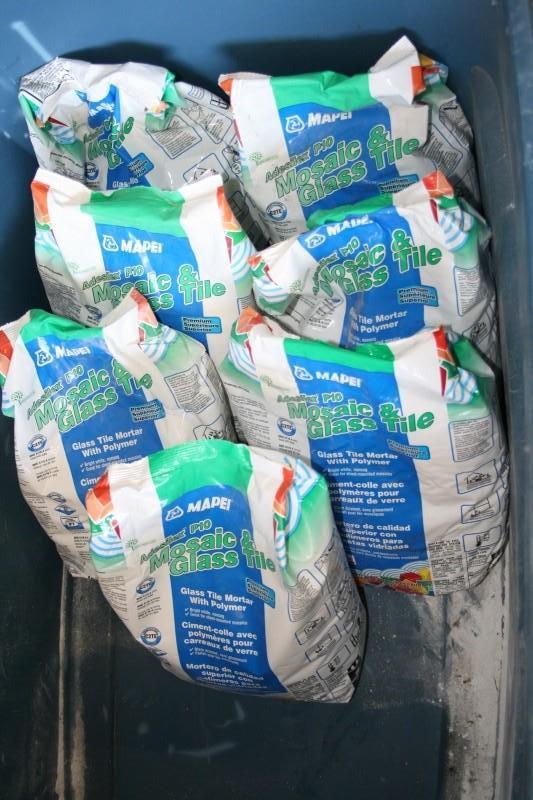 7 bags of MAPEI mosaic &amp glass ...