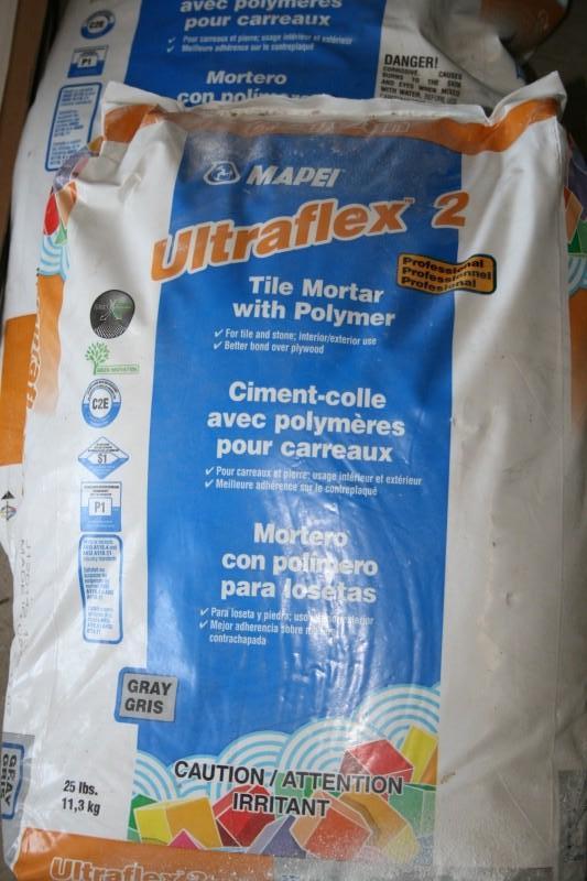 2 bags, MAPEI Ultraflex 2 tile mort...