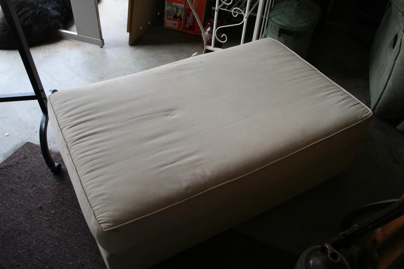 Cloth ottoman, opens for storage, 4...