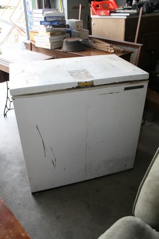 Old GE chest freezer, not tested bu...