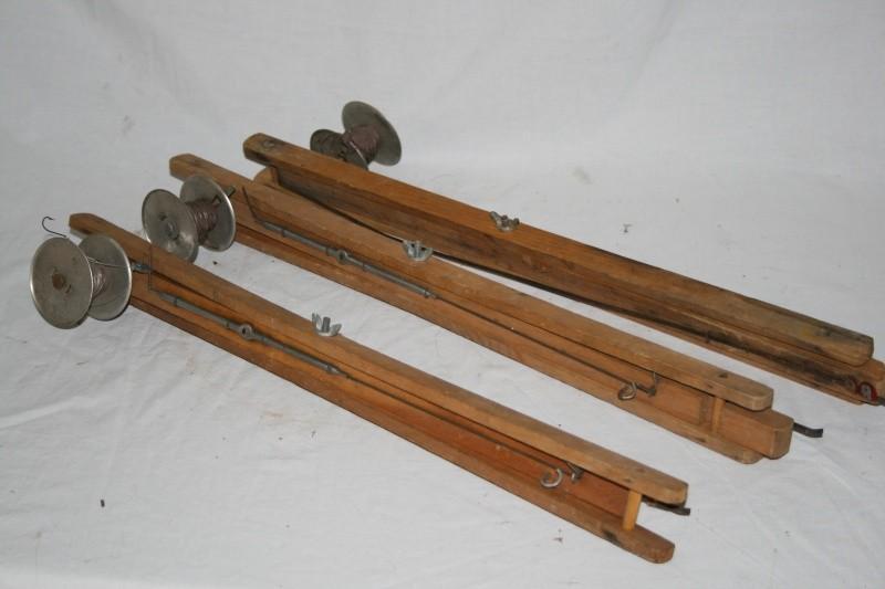 Antique fishing poles, 19 12&quot...