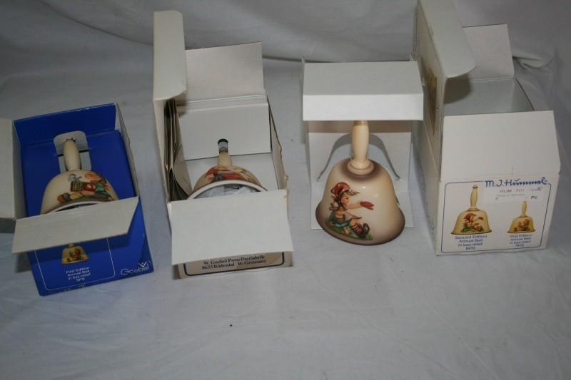 3 dated porcelain Hummel bells&nbsp...