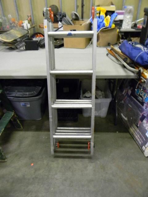 lot 103 image: 16 folding metal ladder ...