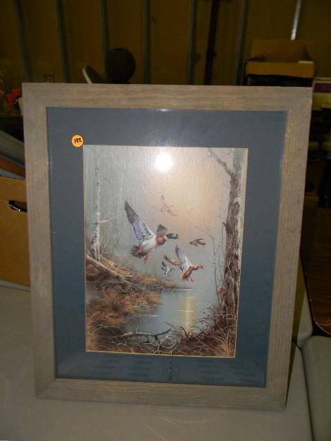 lot 182 image: Very nice framed duck picture...