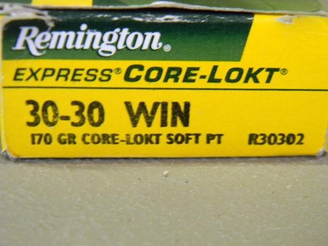 lot 21 image: Full box of Remington 30-30 express...