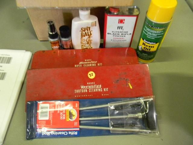 lot 32 image: Lot of gun cleaning supplies - two ...