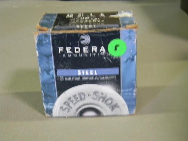 lot 5 image: Full box of 12 gauge Federal 6-shot...