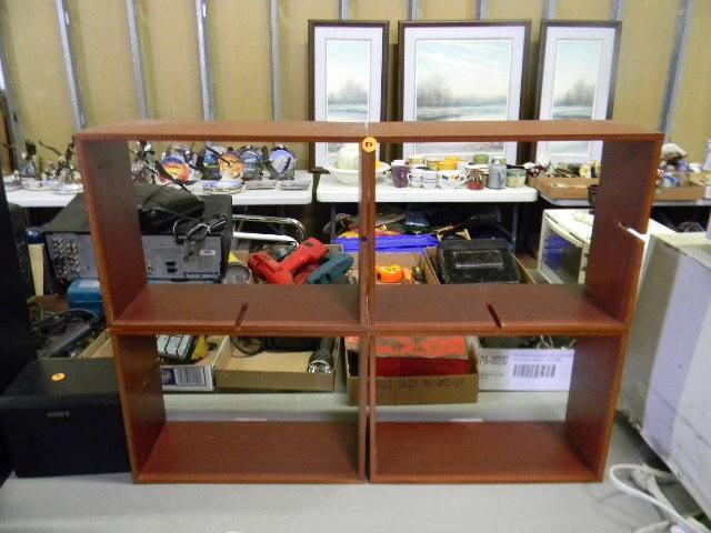 lot 50 image: Set of four wall shelves...