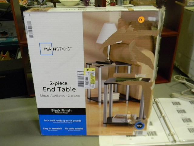 lot 51 image: NEW in the box - 2 piece end table...
