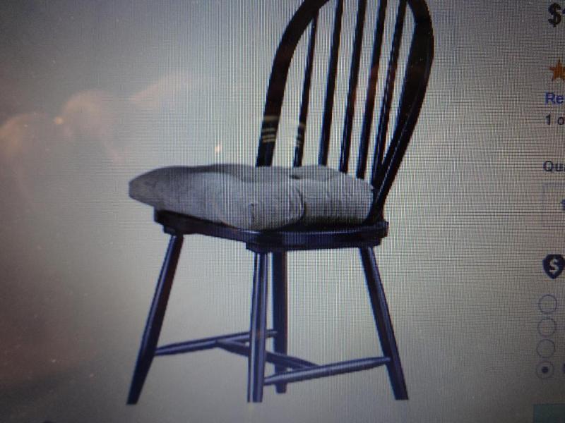 WINDSOR CHAIRS IN BLACK - SET OF 4....