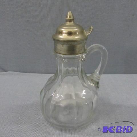 Vintage Glass Syrup Pitcher