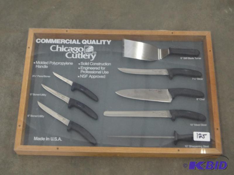 lot 125 image: 8-Piece Unused Chicago Cutlery Knif...
