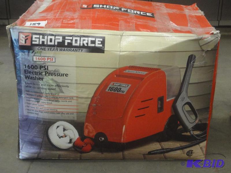 lot 160 image: Shop Force 1600 PSI Electric Pressu...