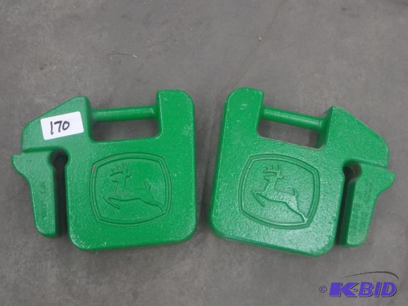 lot 170 image: (2) 40# John Deere Weights...