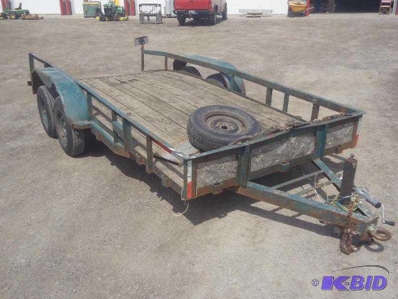 lot 2 image: 1992 PARC 16ft Tandem Axle Utility ...