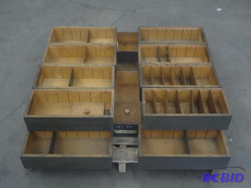 lot 47 image: Lot Of (20) Wooden Parts Bins...