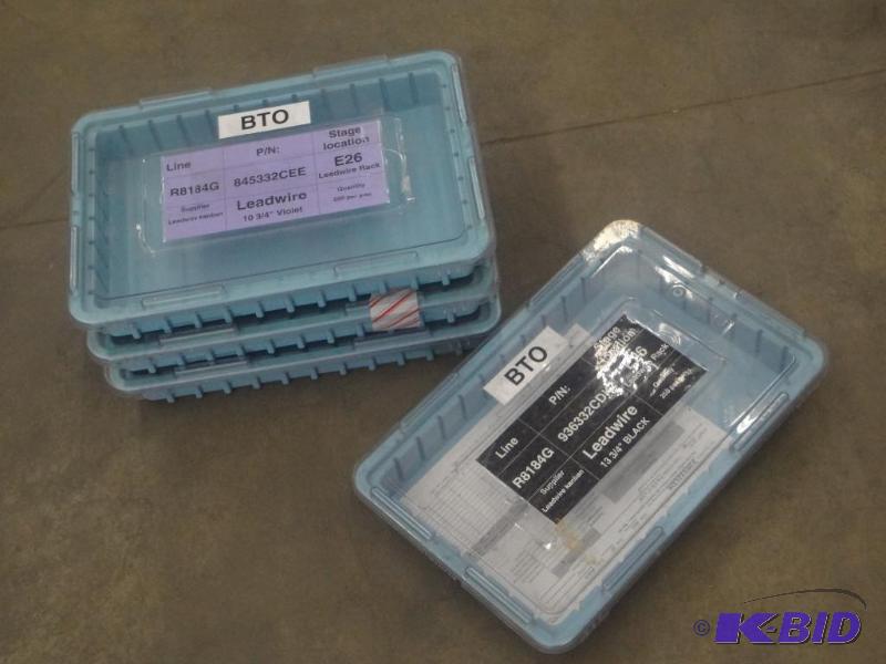 lot 52 image: (4) 12&quotx20" Lidded Plasti...