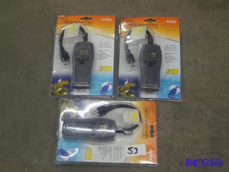 lot 53 image: (3) New Digital Plug-In Timers...