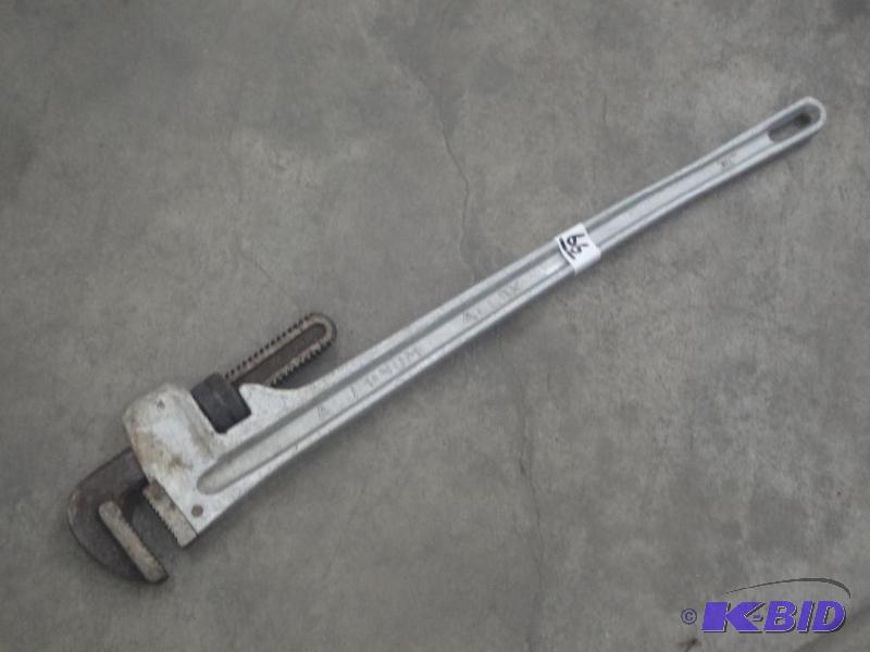 lot 66 image: 36" Aluminum Pipe Wrench...