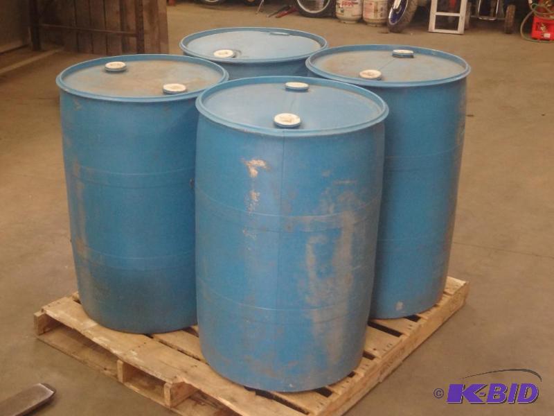 lot 68 image: (5) 55-Gallon Poly Barrels...