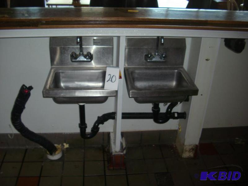 2 stainless steel sinks...
