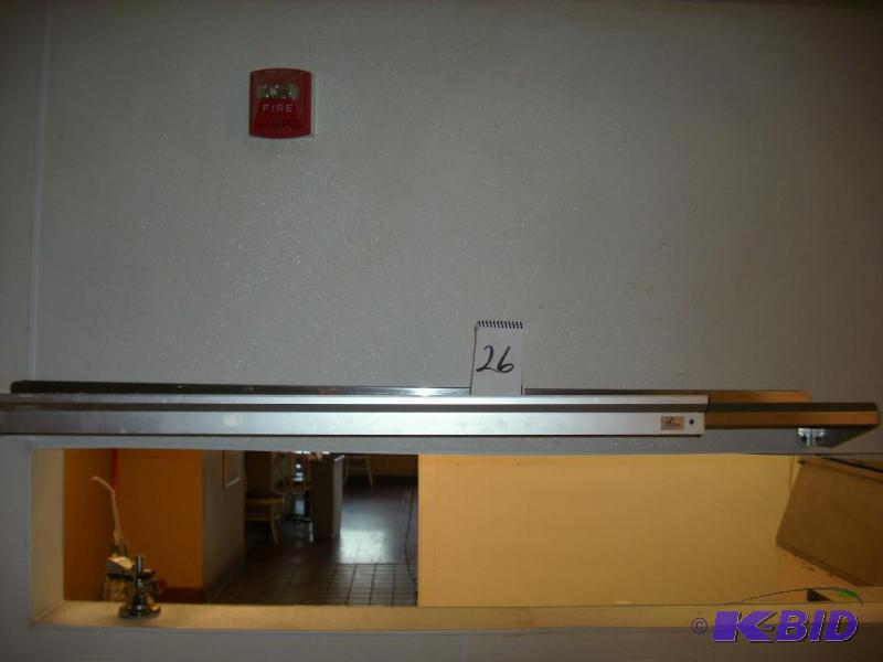 stainless shelf with ticket holder,...