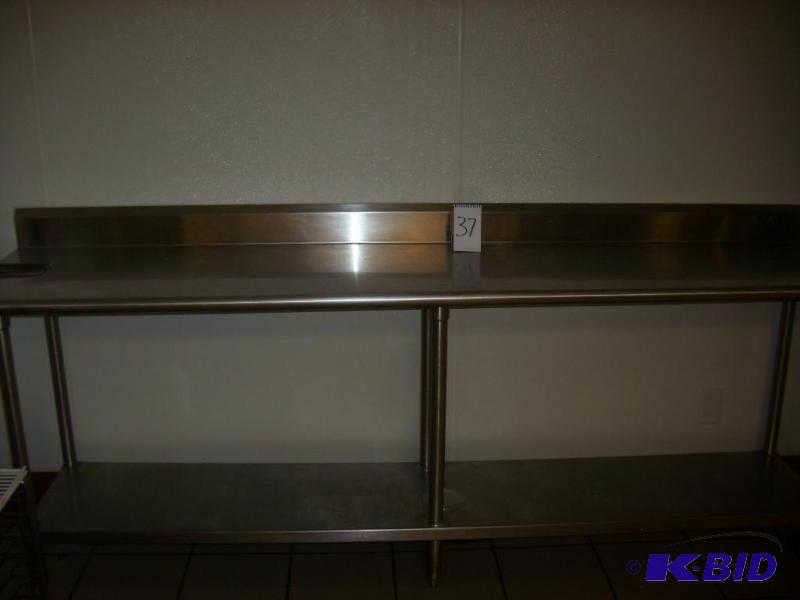 stainless steel prep bench, 96 x 22...