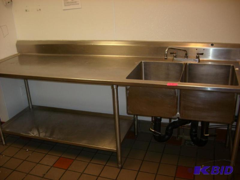 double basin sink, 96 x 30 inches...